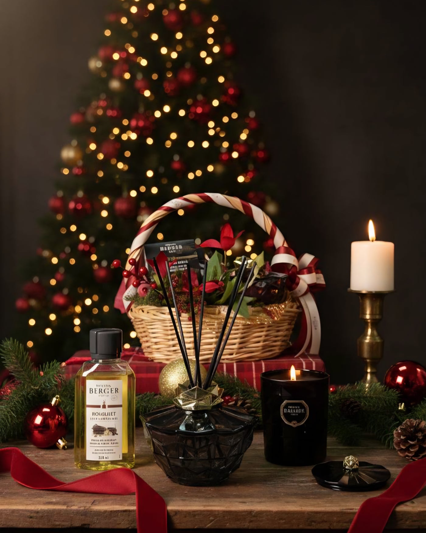 Kali Scented Bouquet & Candle Gift Set - Noir