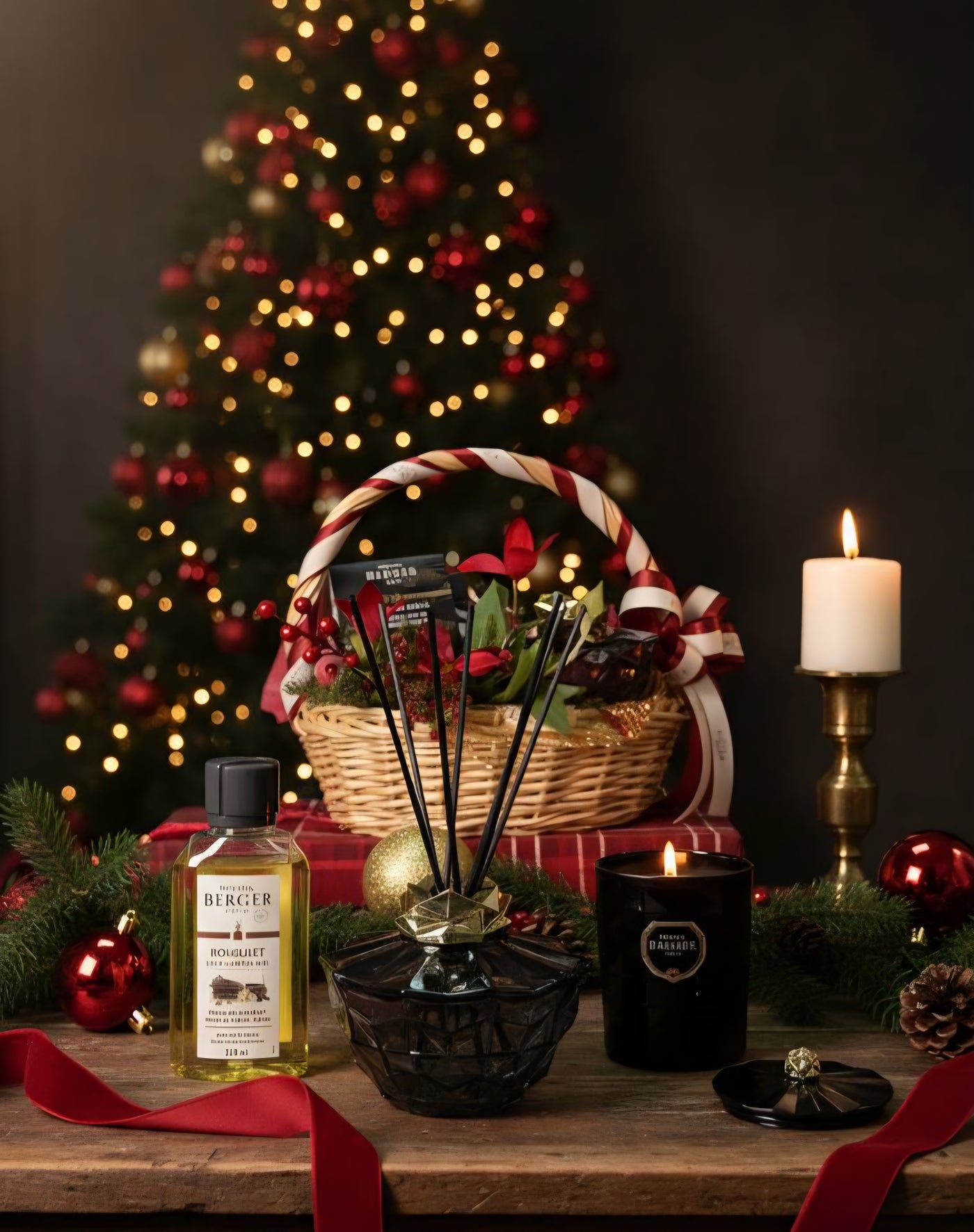 Kali Scented Bouquet & Candle Gift Set - Noir