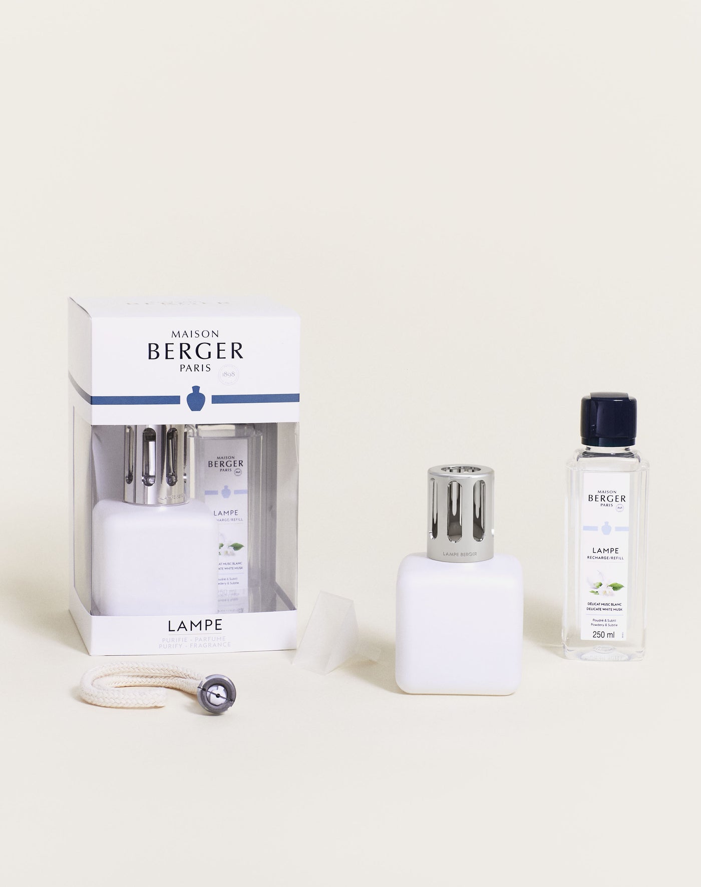 Glacon White Lamp Gift Set with Delicate White Musk