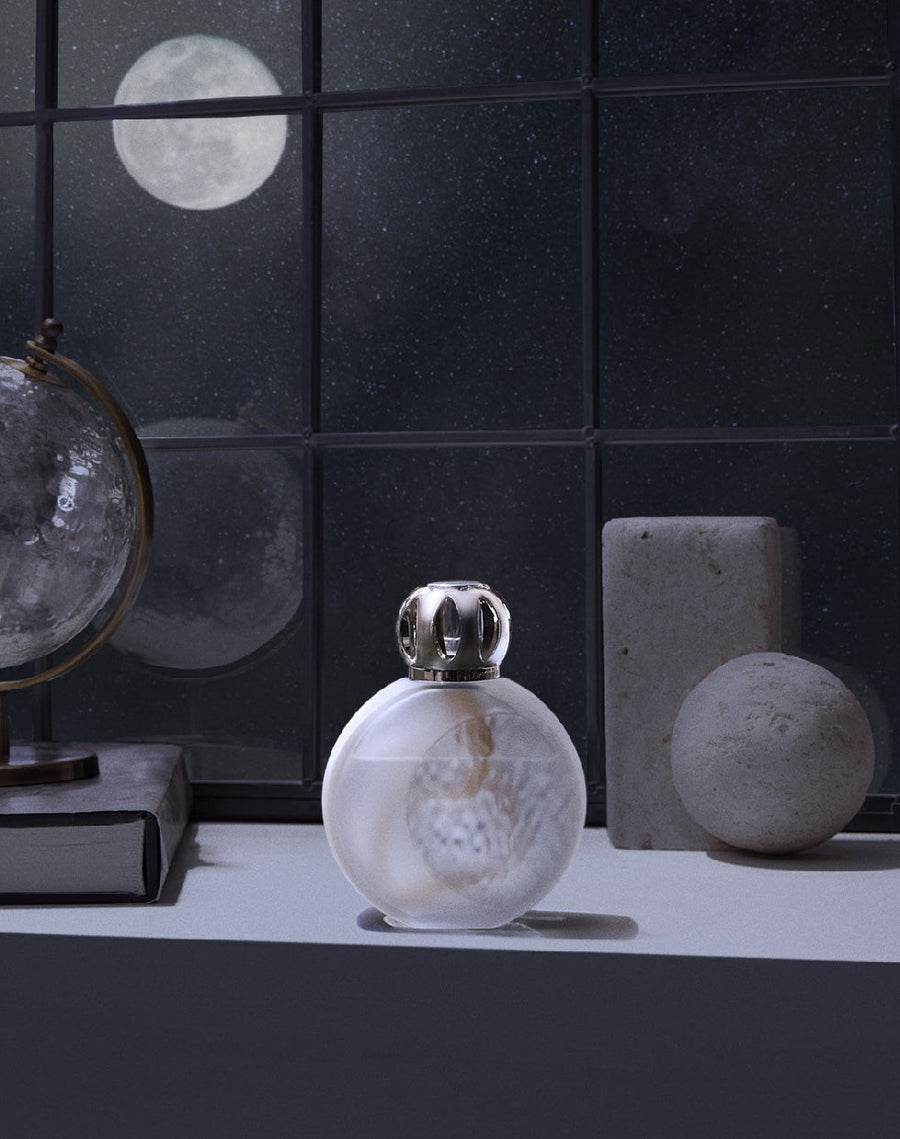 Astral Frosted Lamp Gift Set with White Cashmere