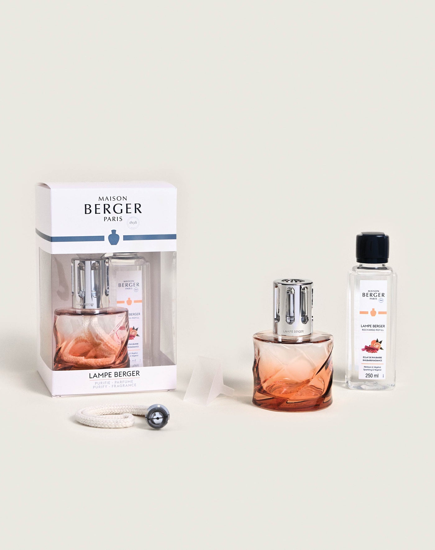 Spirale Rose Ambre Lamp Gift Set