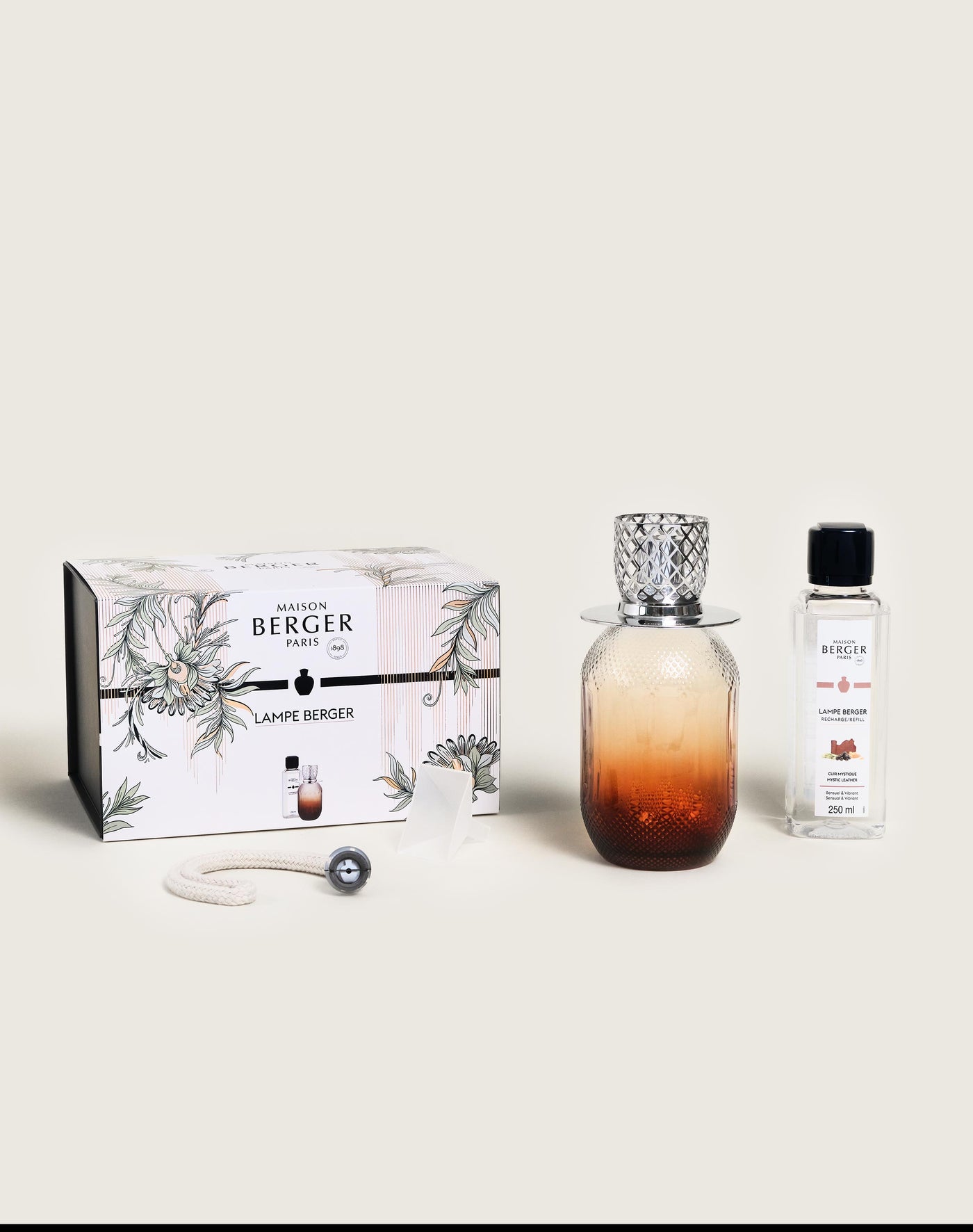 Glacon Grey Lamp Gift Set with Pure White Tea