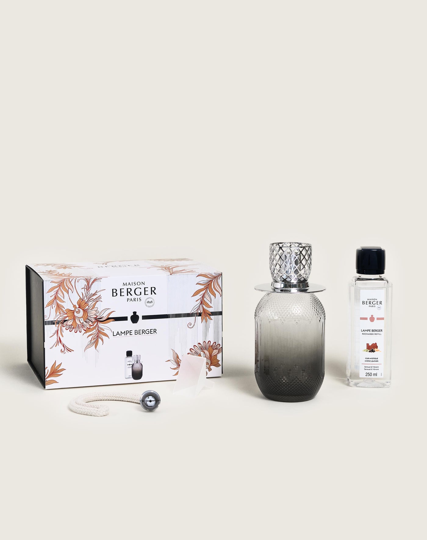 Glacon Grey Lamp Gift Set with Pure White Tea