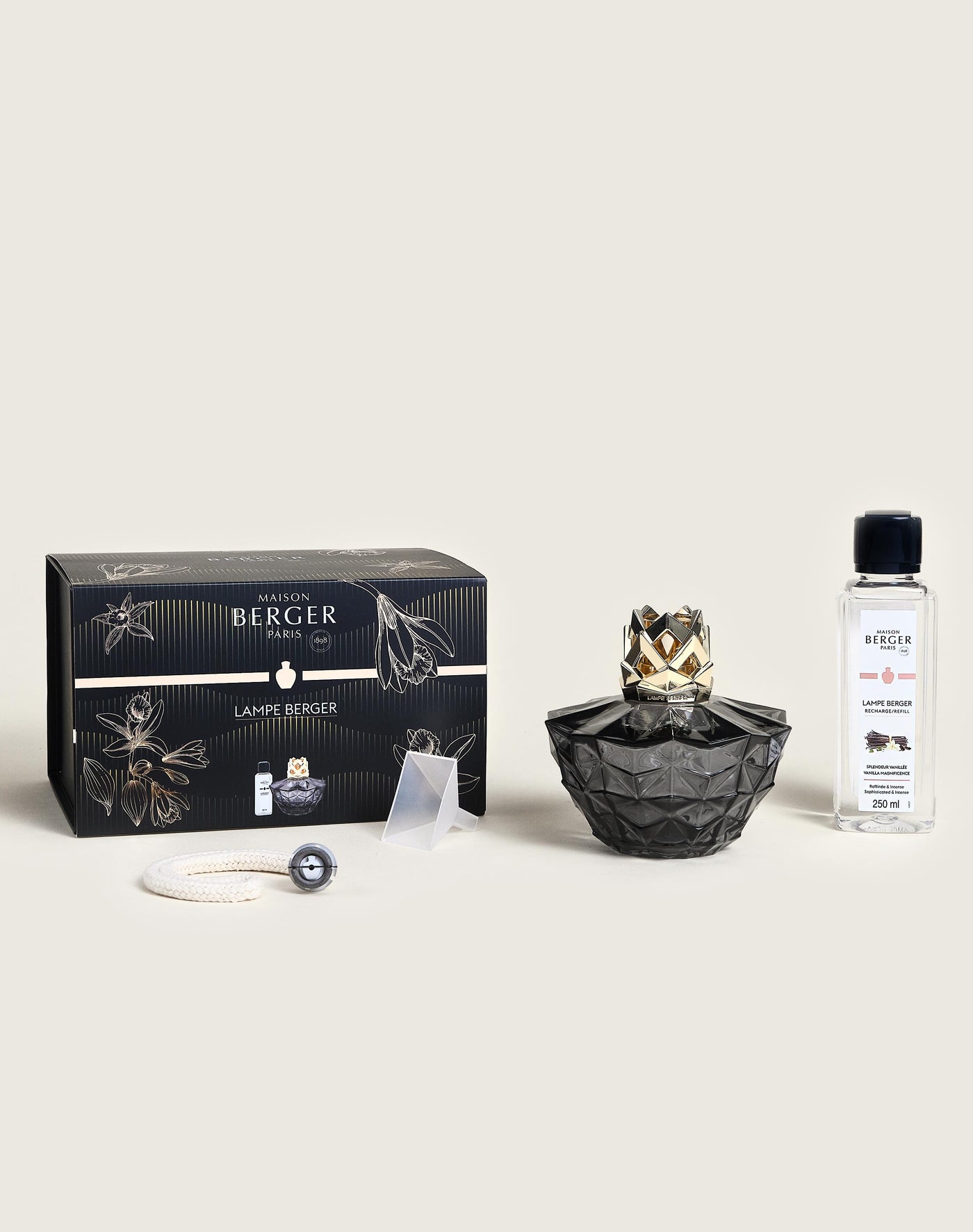 Glacon Grey Lamp Gift Set with Pure White Tea