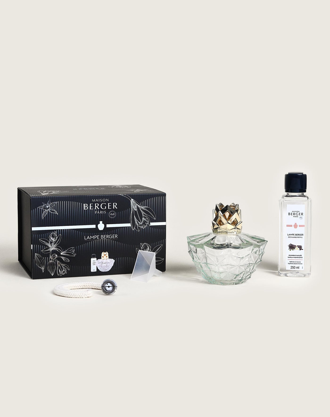 Glacon Grey Lamp Gift Set with Pure White Tea