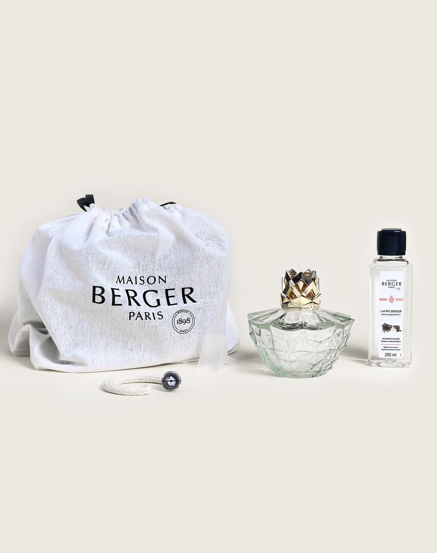 Glacon Grey Lamp Gift Set with Pure White Tea