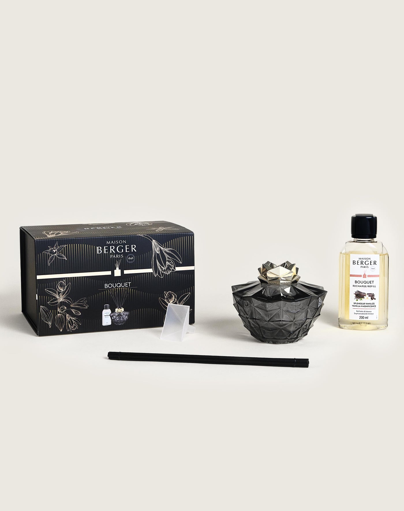 Glacon Grey Lamp Gift Set with Pure White Tea