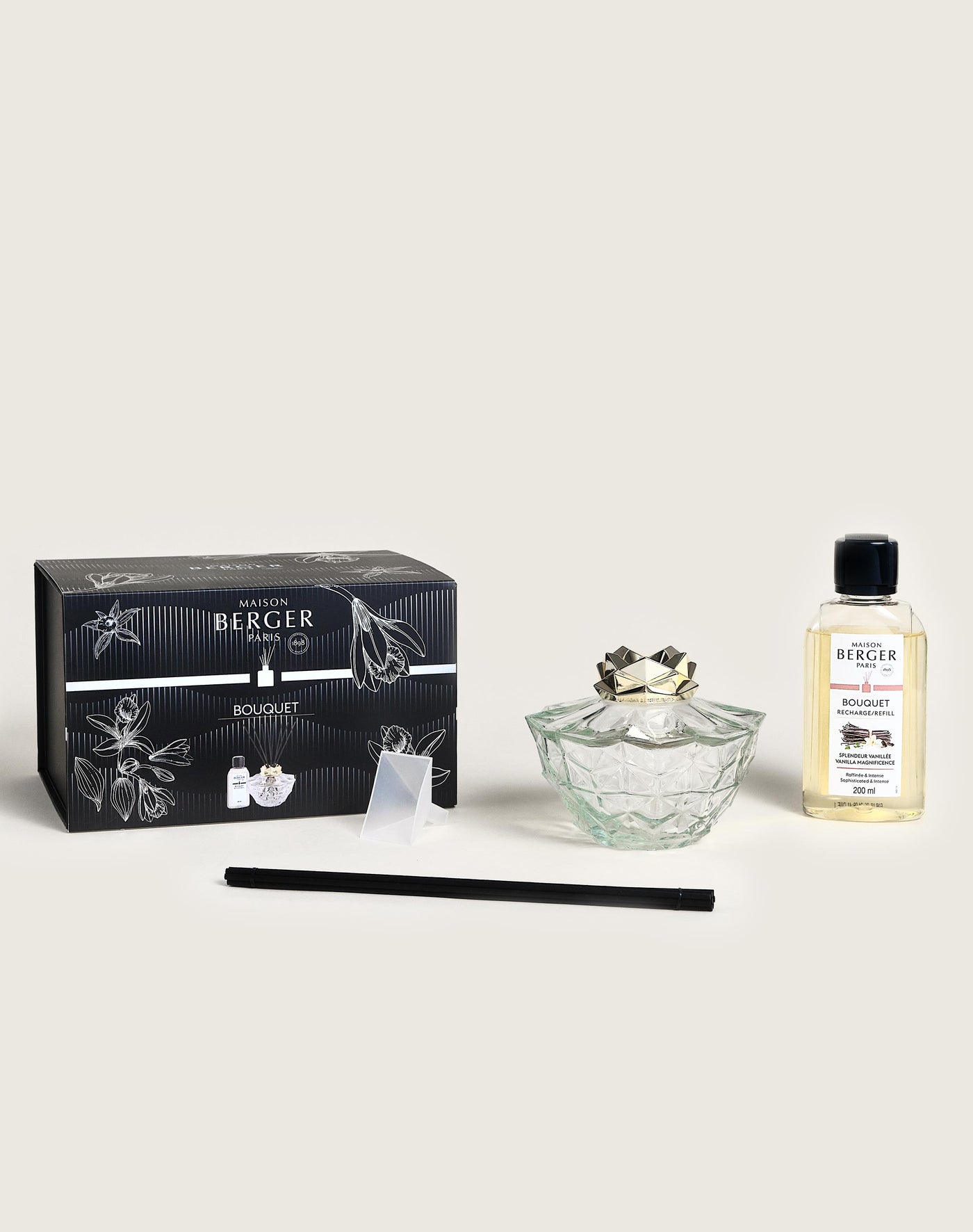 Glacon Grey Lamp Gift Set with Pure White Tea