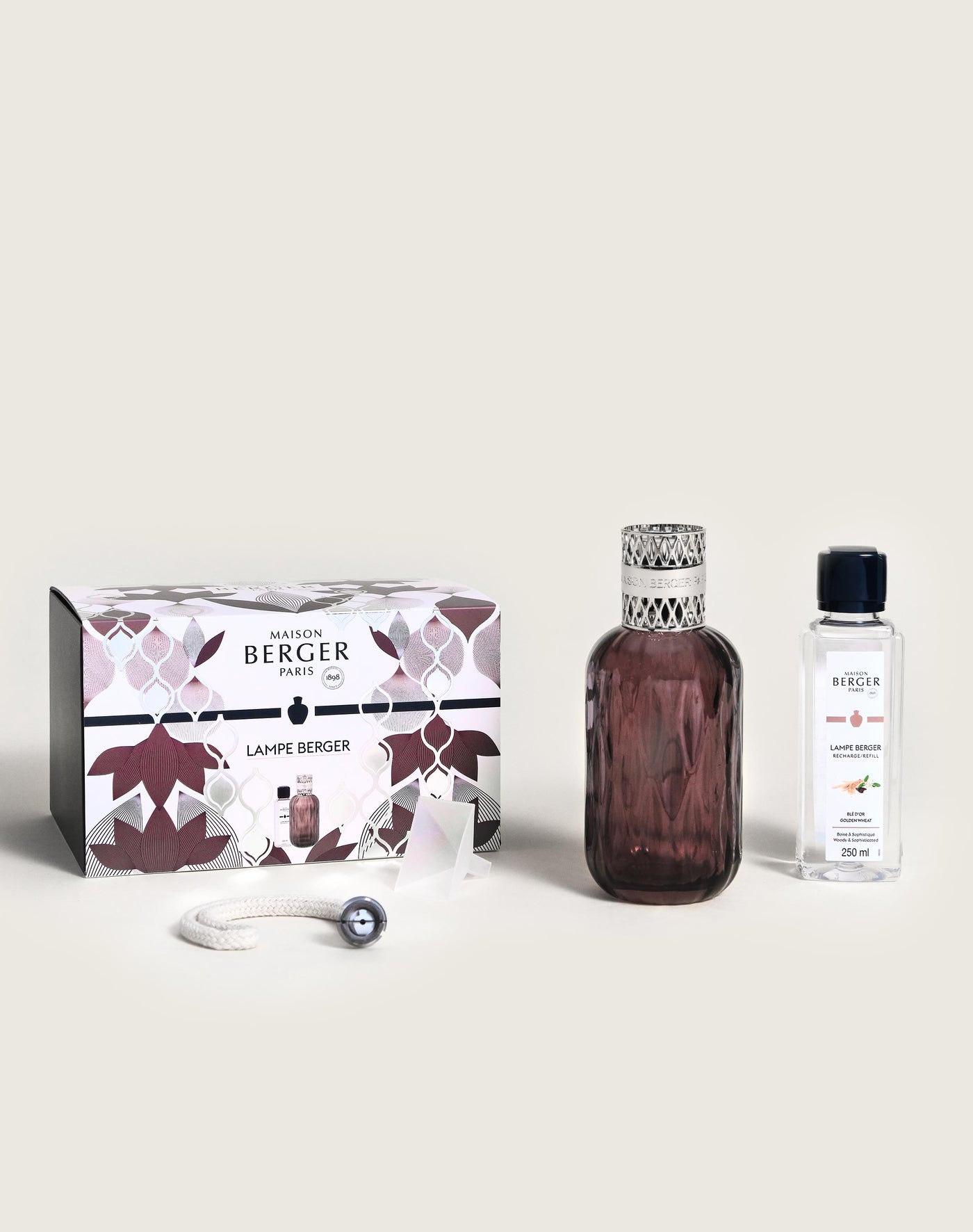 Glacon Grey Lamp Gift Set with Pure White Tea
