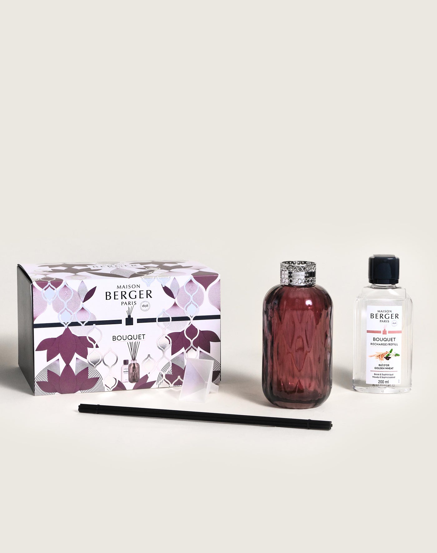 Glacon Grey Lamp Gift Set with Pure White Tea