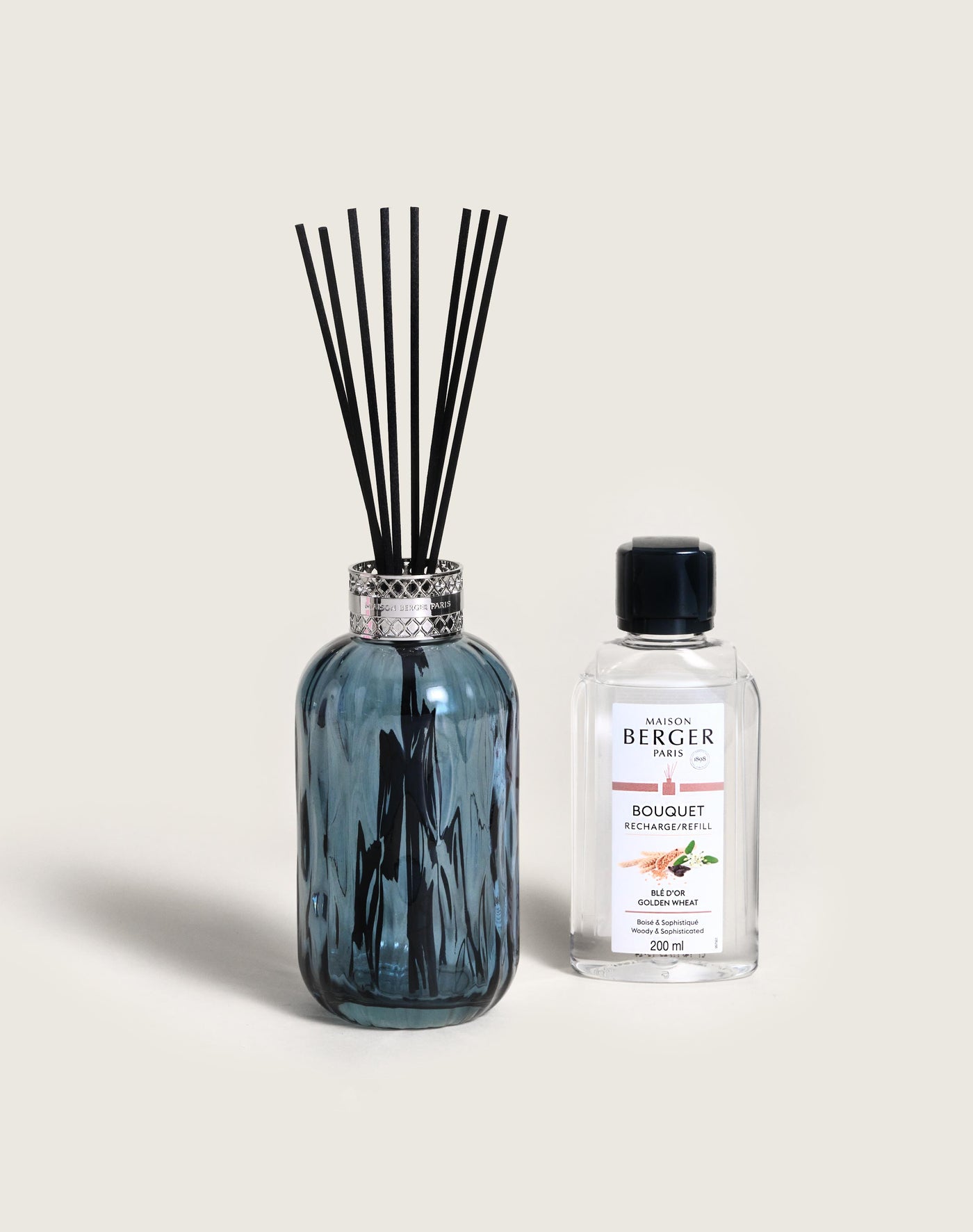 Glacon Grey Lamp Gift Set with Pure White Tea