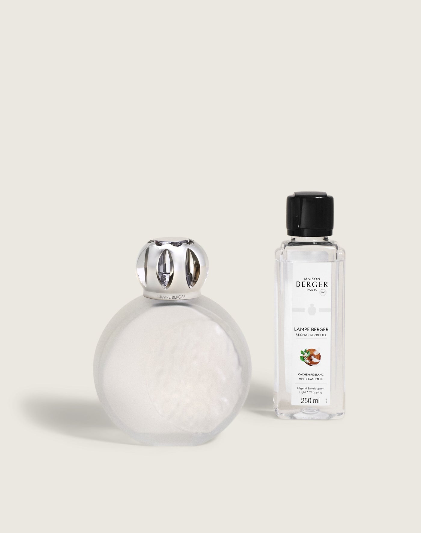 Astral Frosted Lamp Gift Set with White Cashmere