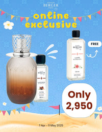 Glacon Grey Lamp Gift Set with Pure White Tea