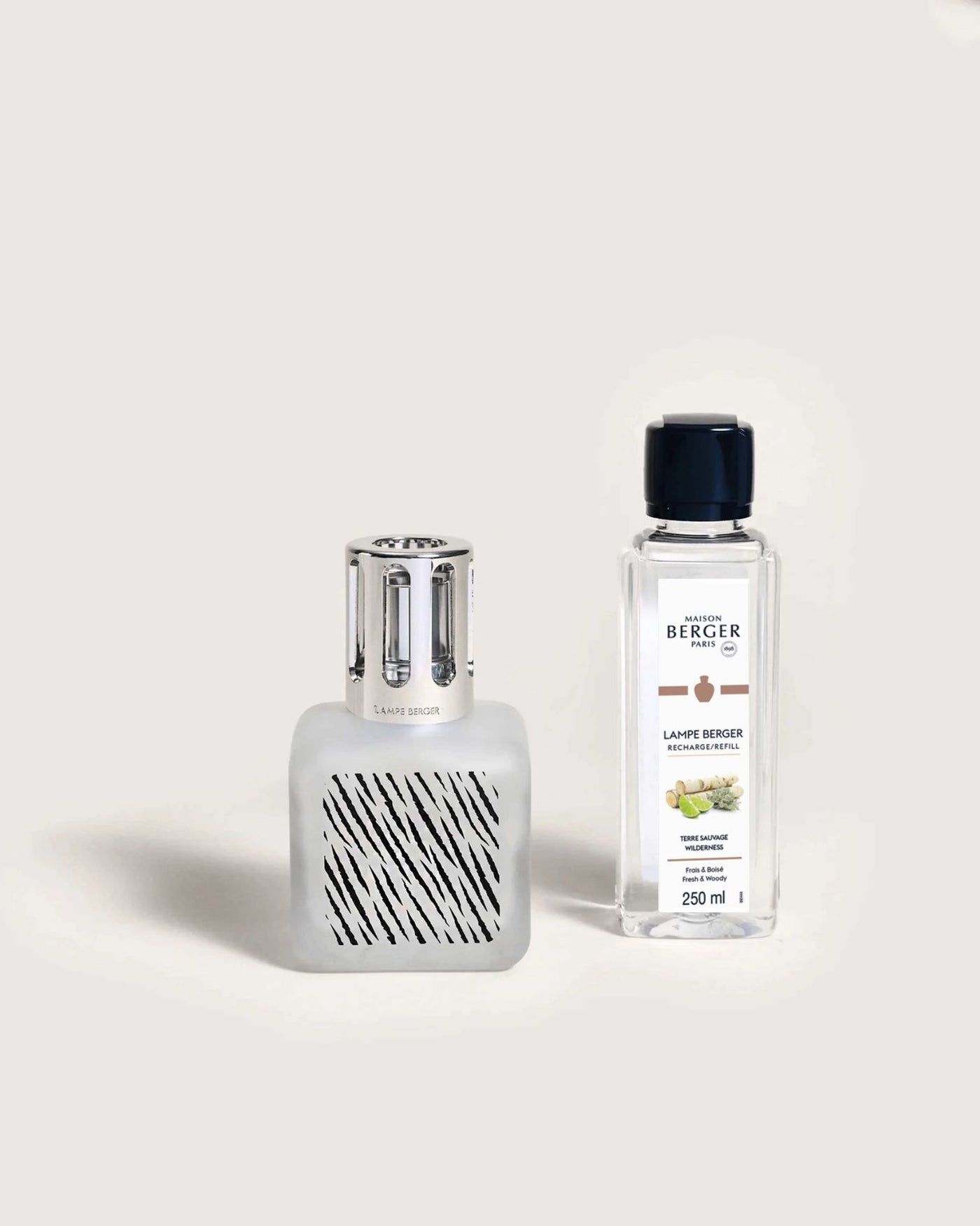 Glacon Grey Lamp Gift Set with Pure White Tea